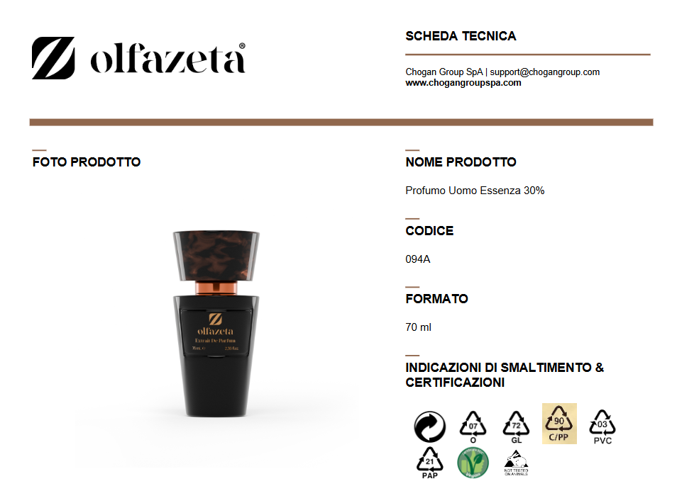 Olfazeta Profumo 30 ml Uomo ispirato a SAUVAGE di DIOR - Cod: 394