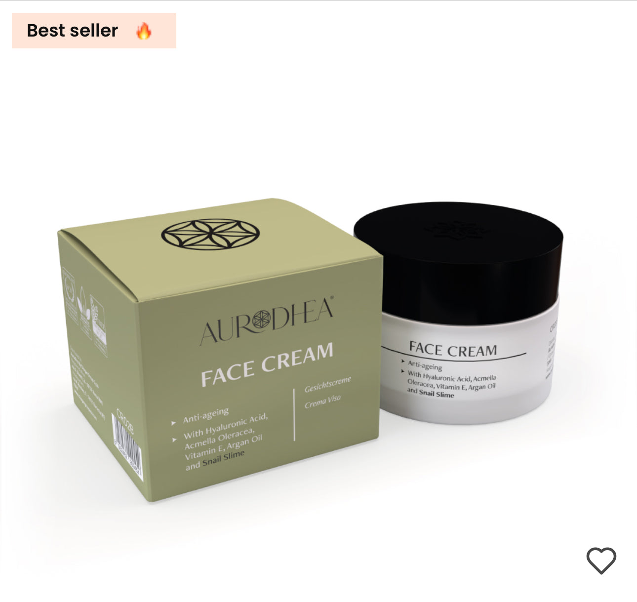 AURODHEA Crema viso anti-age alla bava di lumaca 50 ml - Cod. CR02B
