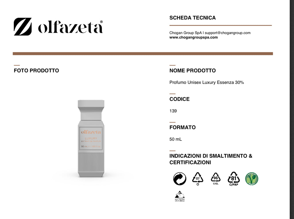 Olfazeta profumo Unisex Luxury 50ml - Ispirato a LES SABLES ROSES di LOUIS VOUITTON - cod. 139