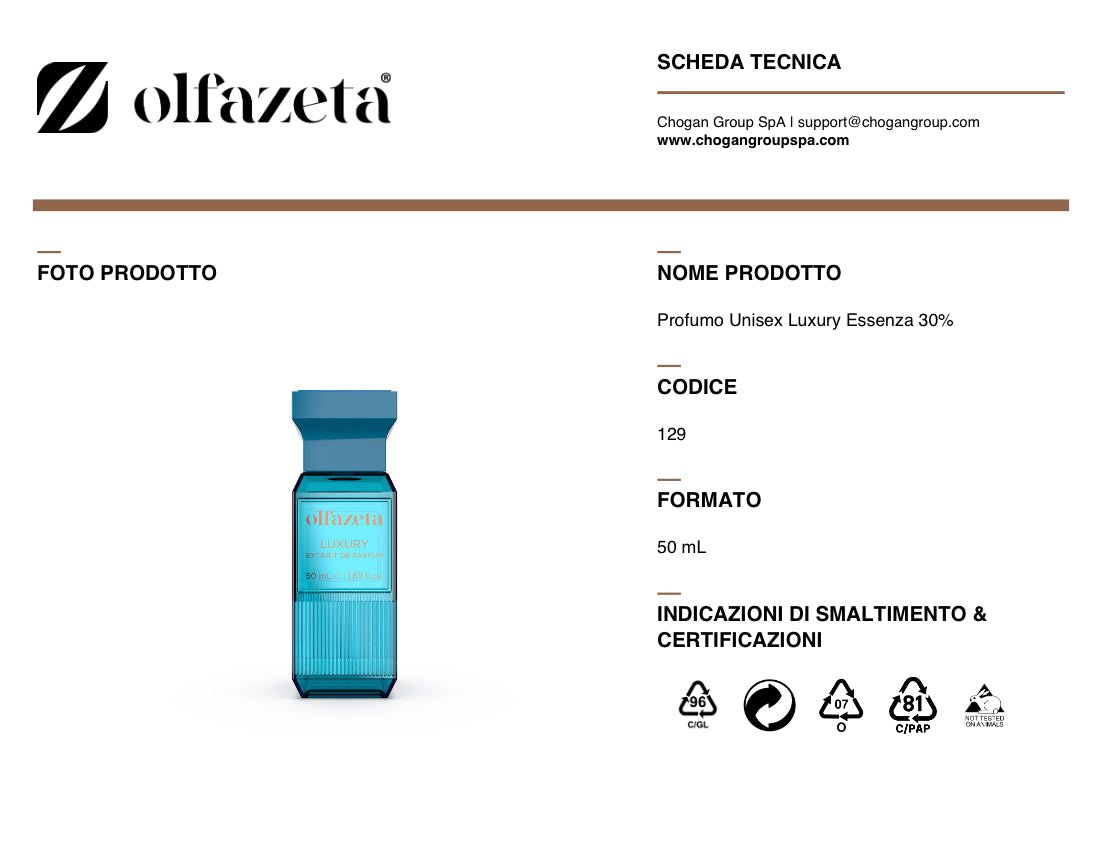 Olfazeta profumo Unisex Luxury 50ml - Ispirato a ERBA PURA di XERJOFF - cod. 129
