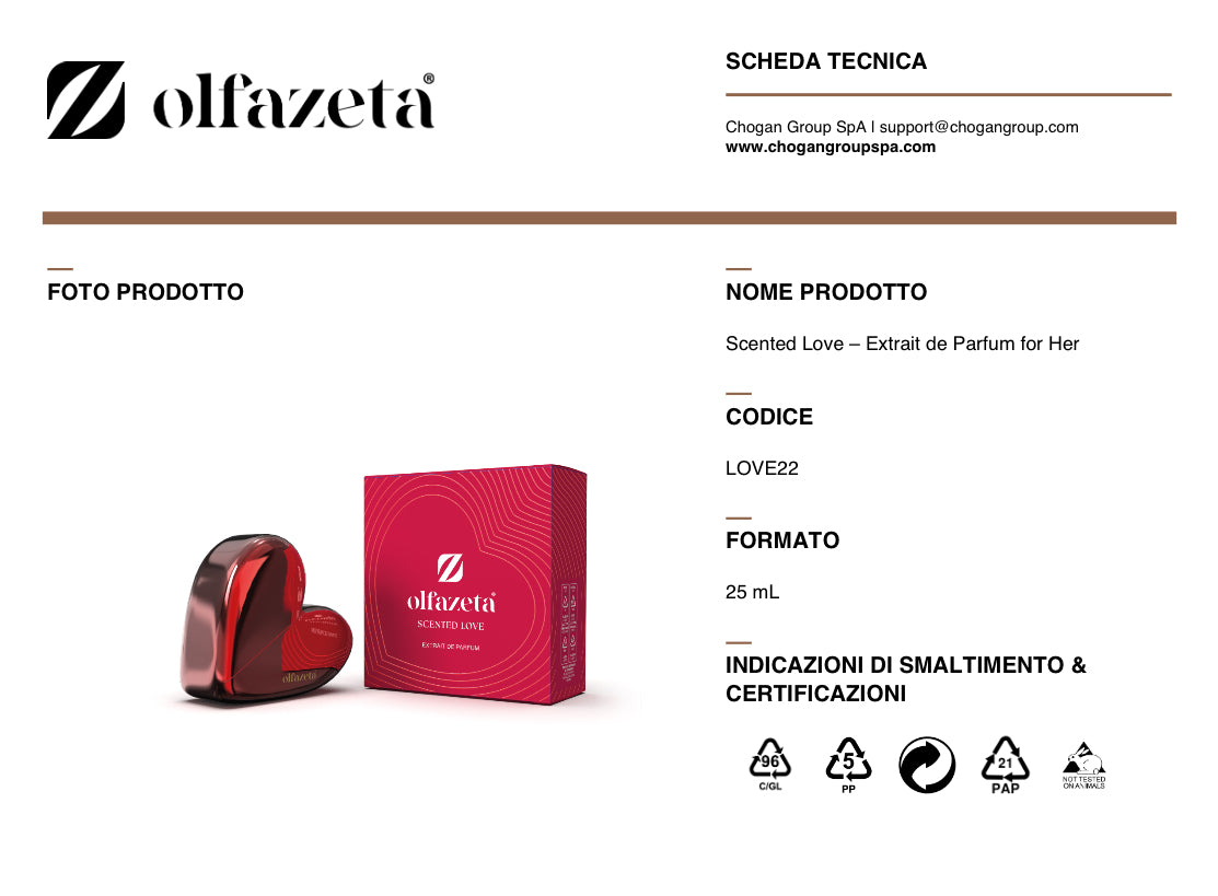 Olfazeta profumo donna 25ml SCENTED LOVE orientale floreale dolce - cod. Love22
