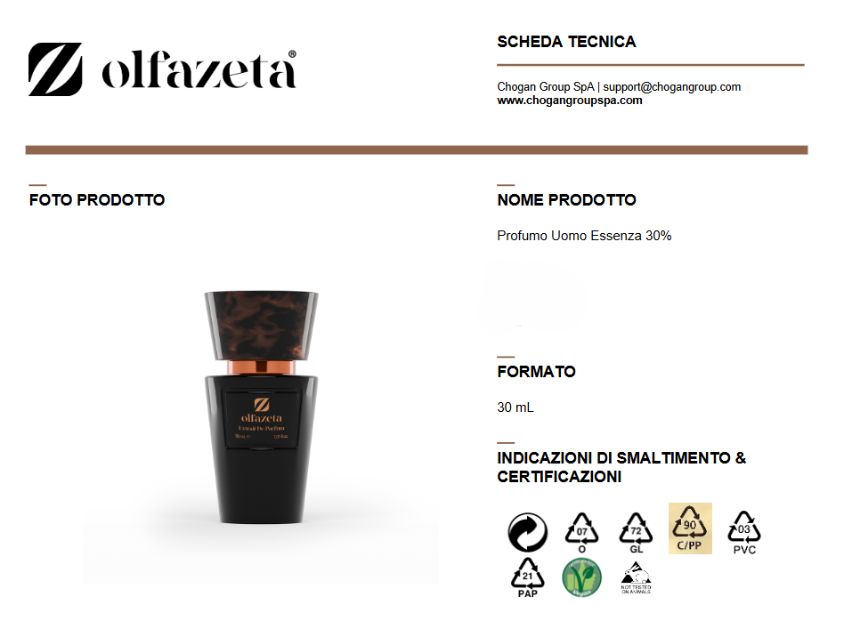 Olfazeta Profumo 30 ml Uomo ispirato a BLEU di CHANEL - Cod: 338