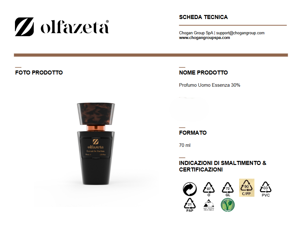 Olfazeta profumo Unisex 70ml - Ispirato a INTENSE CAFE' di MONTALE - cod. 105