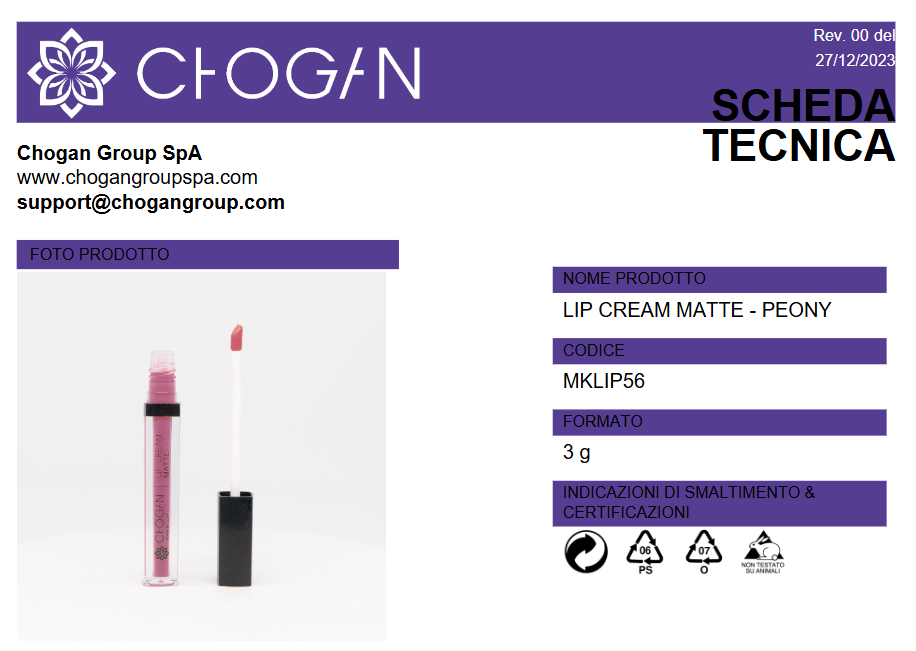 CHOGANLIP CREAM MATTE - PEONY