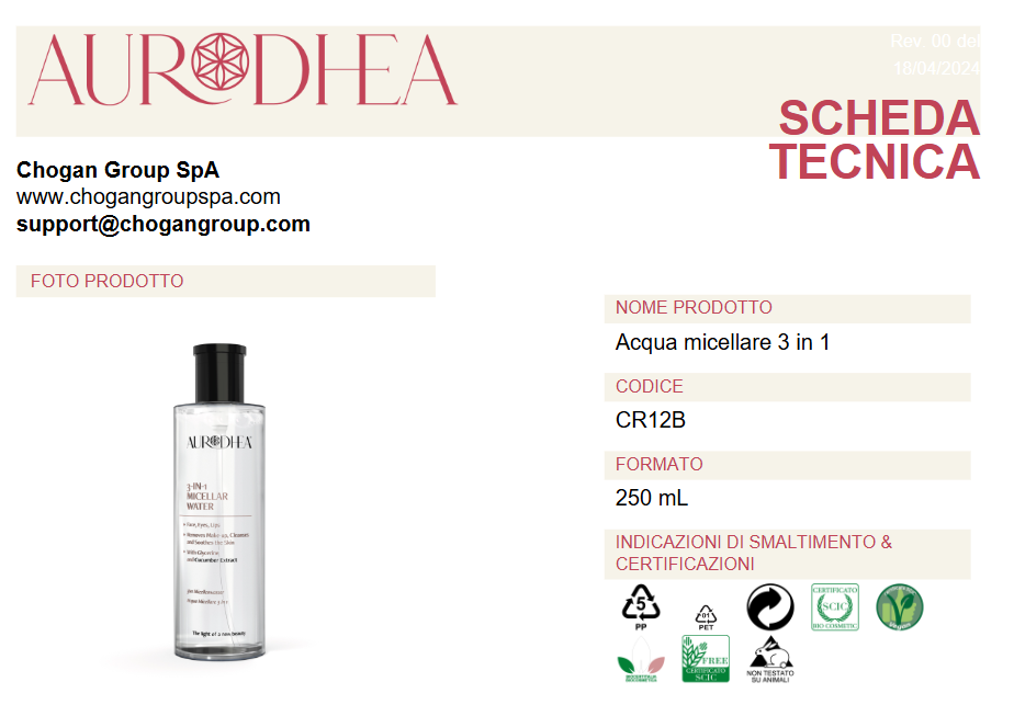 Acqua micellare 3 in 1 AURODHEA 250ml