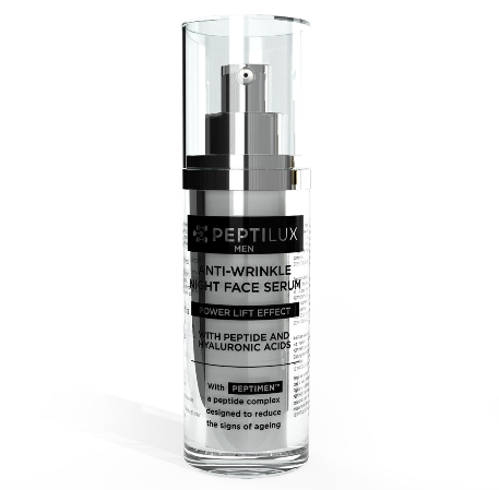 PEPTILUX Men - Siero viso notte antirughe 'effetto power lift' con PEPTIMEN™ 30ml - Cod. LUX009