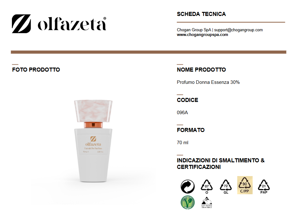 Olfazeta Profumo 70 ml Donna ispirato a GABRIELLE di CHANEL - Cod: 096